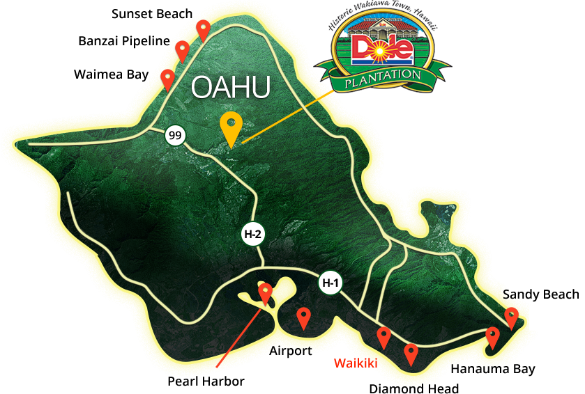 Dole Plantation Map Contact Us Dole Plantation Tours