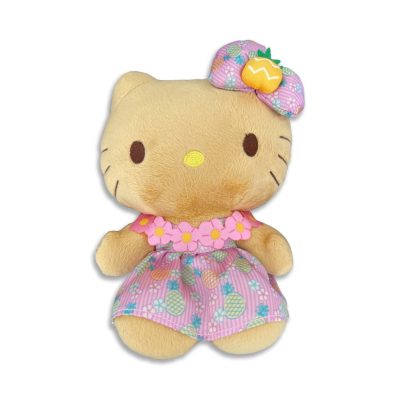 HELLO KITTY - 8" PLUSH WITH PINK LEI & DRESS