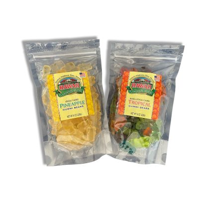 ASSORTED GUMMI BEARS - PINEAPPLE OR TROPICAL 8 OZ.