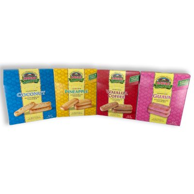 ASSORTED HAWAIIAN SHORTBREAD COOKIES 4.4 OZ.