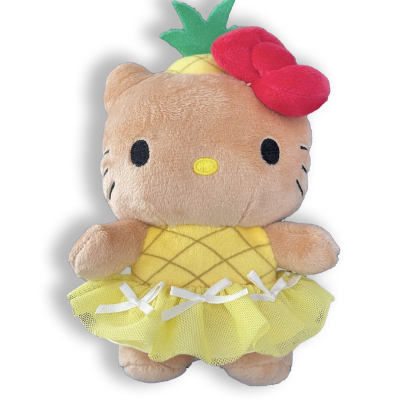 HELLO KITTY - 6" PLUSH WITH PINEAPPLE HAT